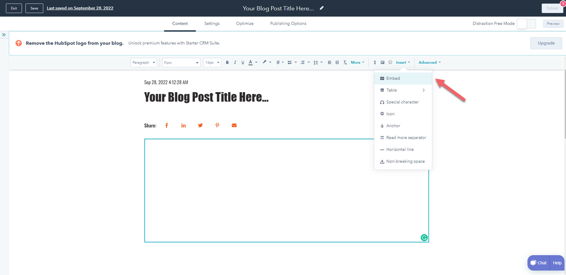 go to HubSpot interface