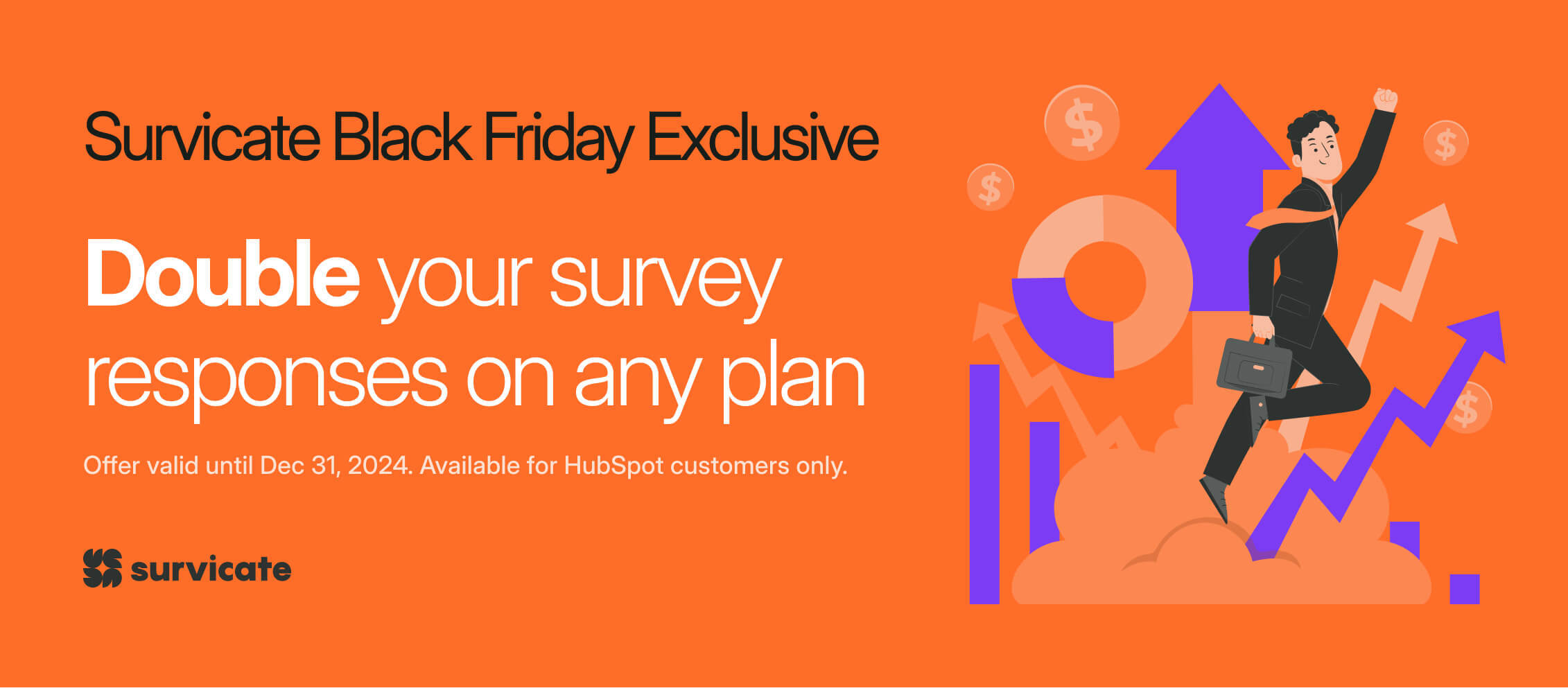 Image featuring Survicate's Black Friday deal.