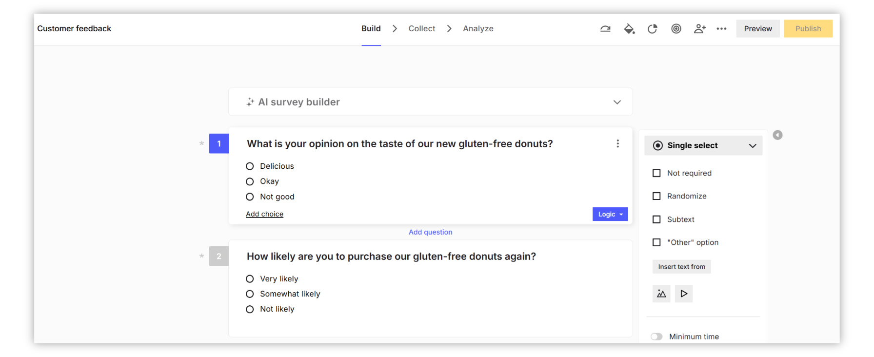 Best free survey tools, Centiment.