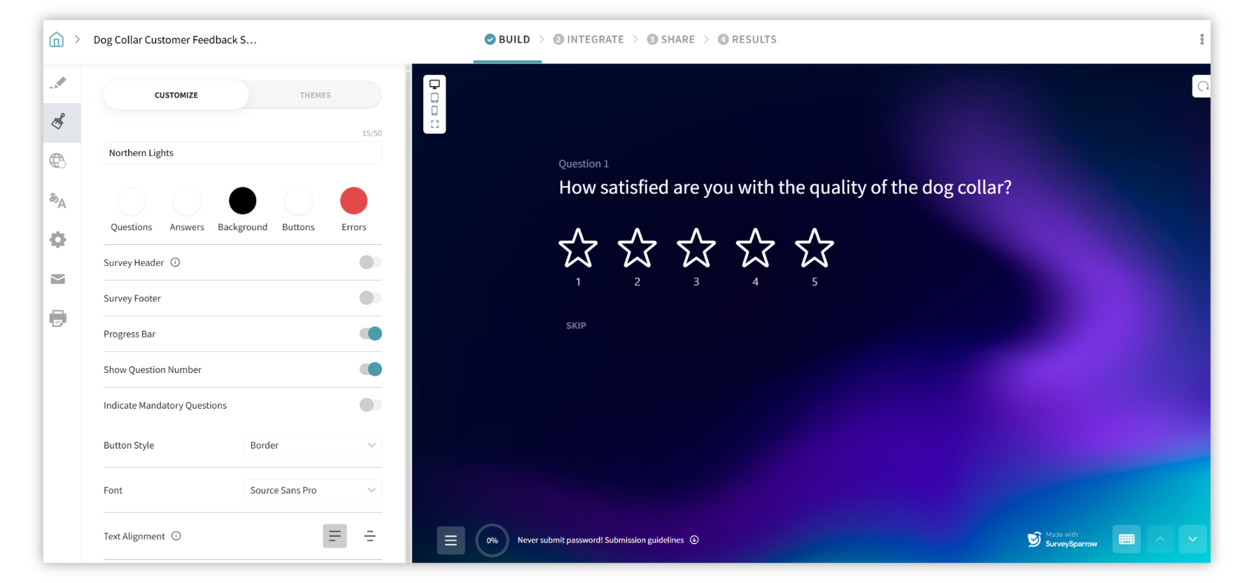 Best free survey tools, SurveySparrow.