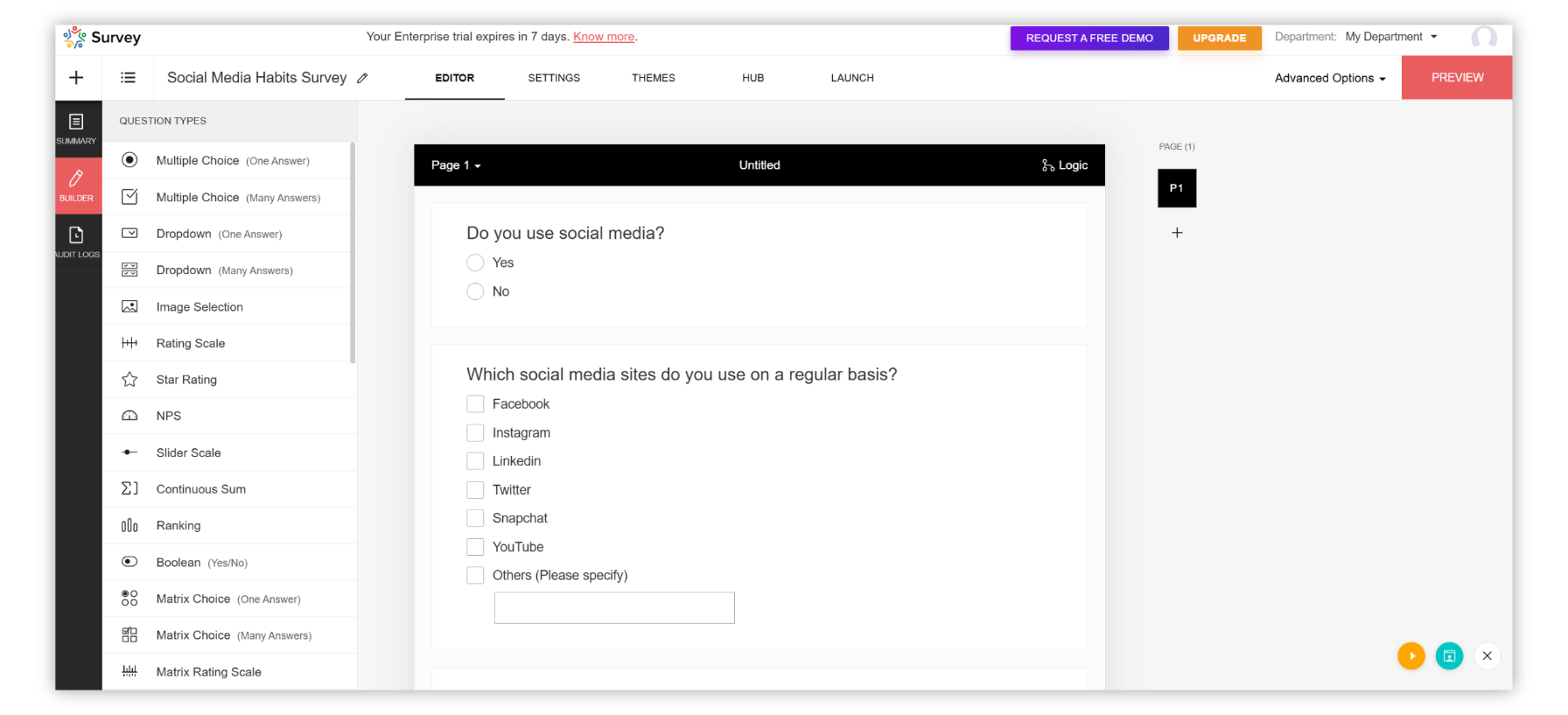 Best free survey tools, Zoho Survey.